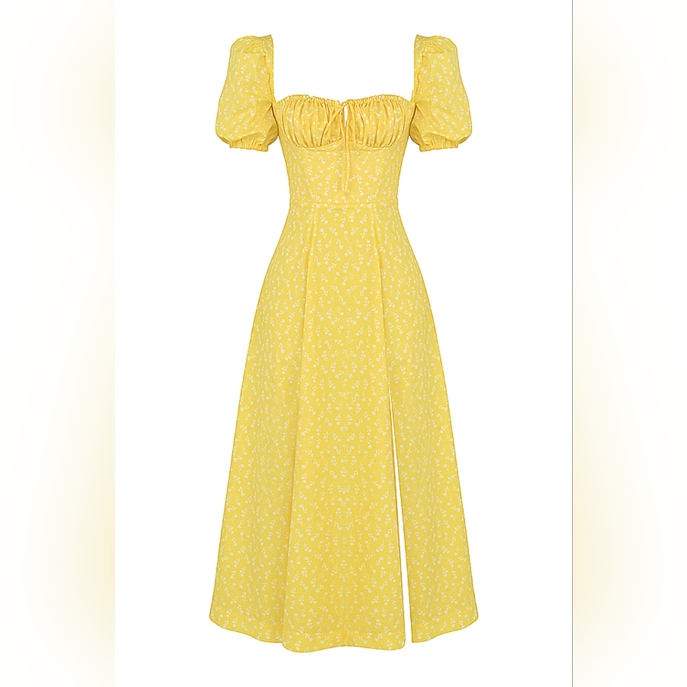 Yellow Floral ''Tallulah' House of CB- Medium - Picture 7 of 13